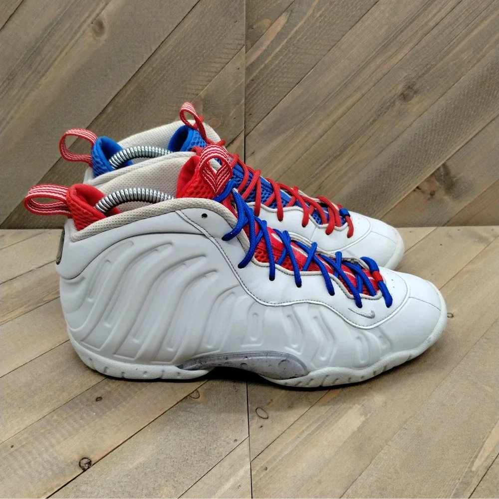 Nike Air Foamposite One Basketball‎ Shoes White Red Blue Sneakers